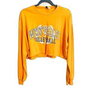H and M  orange top  WEST VALLEY VOLLEYBALL  crop top size M volleyball